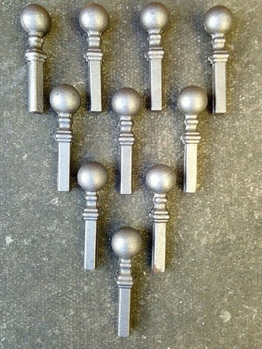 10 Metal Weldable Rail Heads Wrought Iron Ball Tops Spheres Gates Railings Fence - Picture 1 of 4