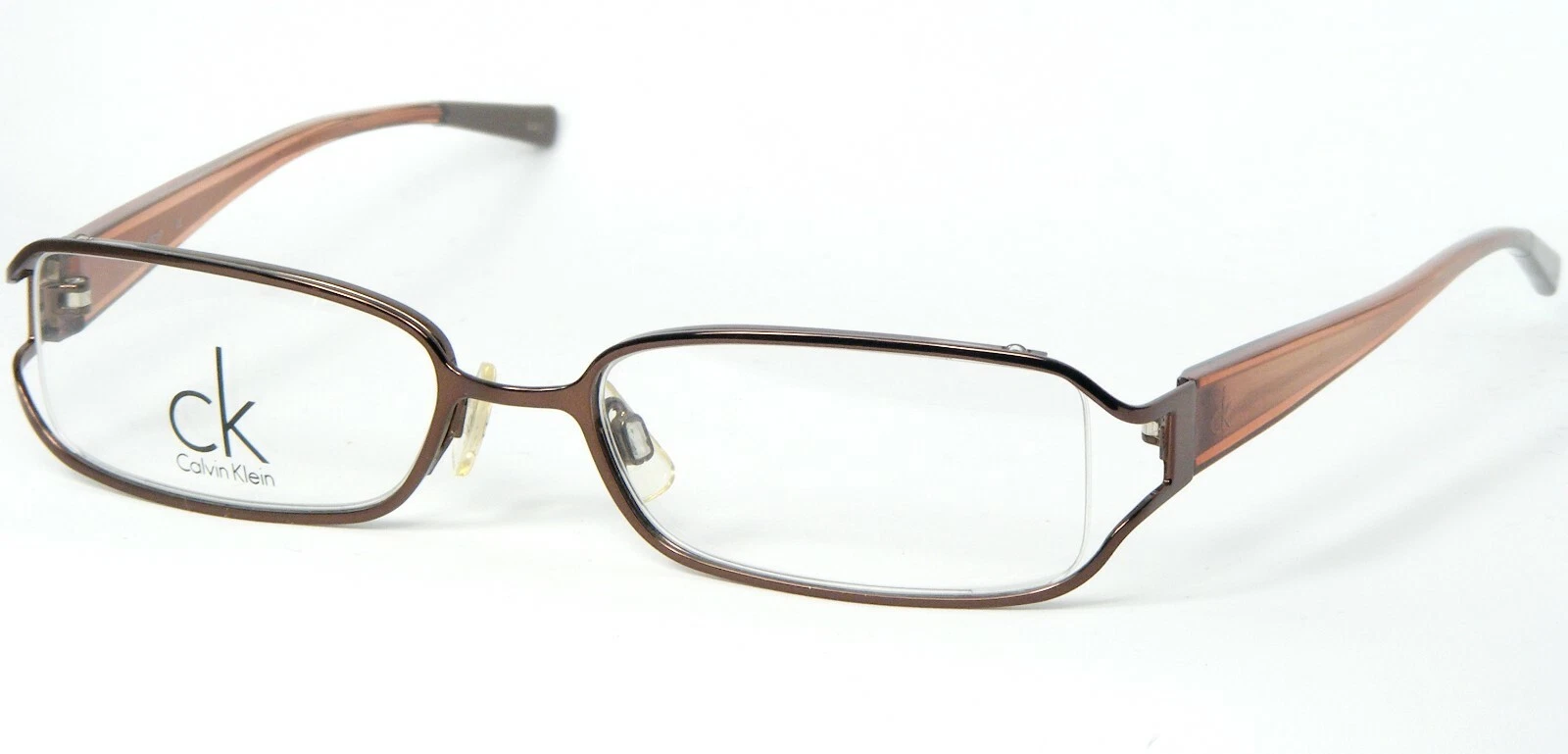 Calvin Klein 5122 250 SHINY BROWN EYEGLASSES GLASSES METAL FRAME 50 17 130mm