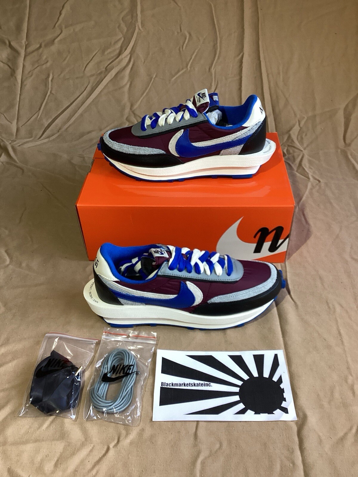 SACAI X NIKE Nike sacai x Undercover x LDWaffle Night Maroon Team Royal Uomo Taglia 9