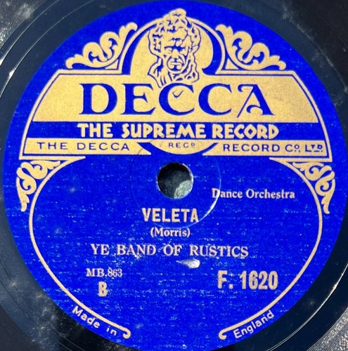 Ye Band Of Rustics: Blaze away / Veleta DISQUE 78 Tours rpm DECCA F. 1620 - Bild 2 von 4