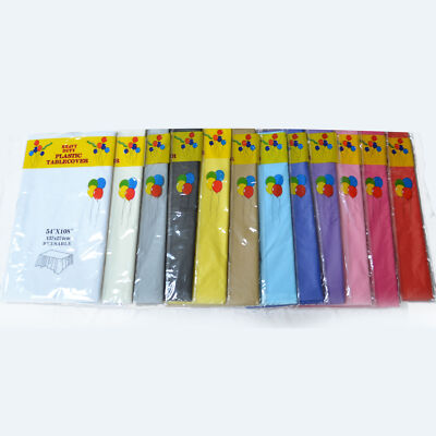 KUNSTSTOFF LÄNGLICHE TISCHDECKE (54''x108'') - TISCHDECKEN PARTY - VIELE FARBEN!