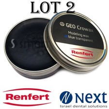 LOTx2 Modeling wax blue transparent Renfert GEO Crowax crown bridge 4750200