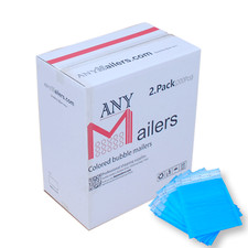 AirnDefense 200 2 8.5X12" Blue Poly Bubble Mailers Shipping Padded Envelope