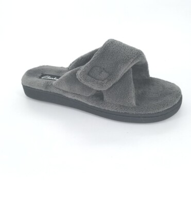 Zapatillas Pantuflas Clarks Cozily Snug Para Mujer Gris De Piel