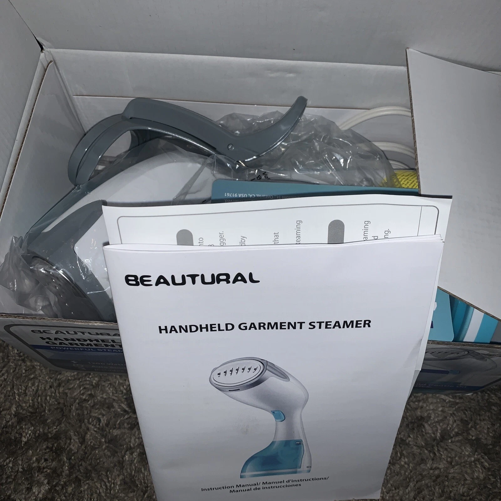 BEAUTURAL Steamer for Clothes, Portable Handheld Garment Fabric Wrinkles Remover