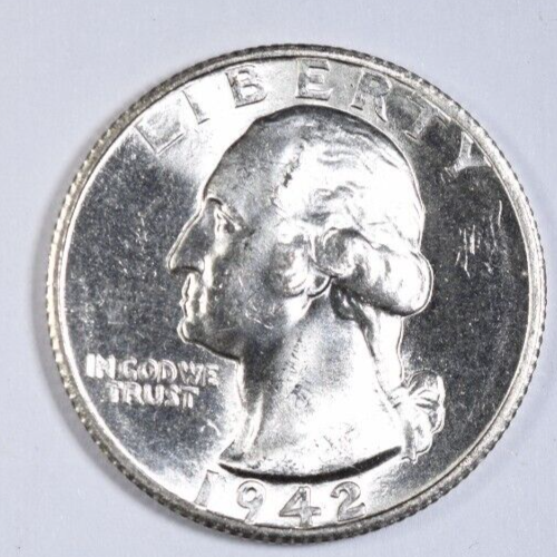1942-S QUARTO DI WASHINGTON ~ BU A SCELTA NON CIRCOLATO! INV#1 - Foto 1 di 2