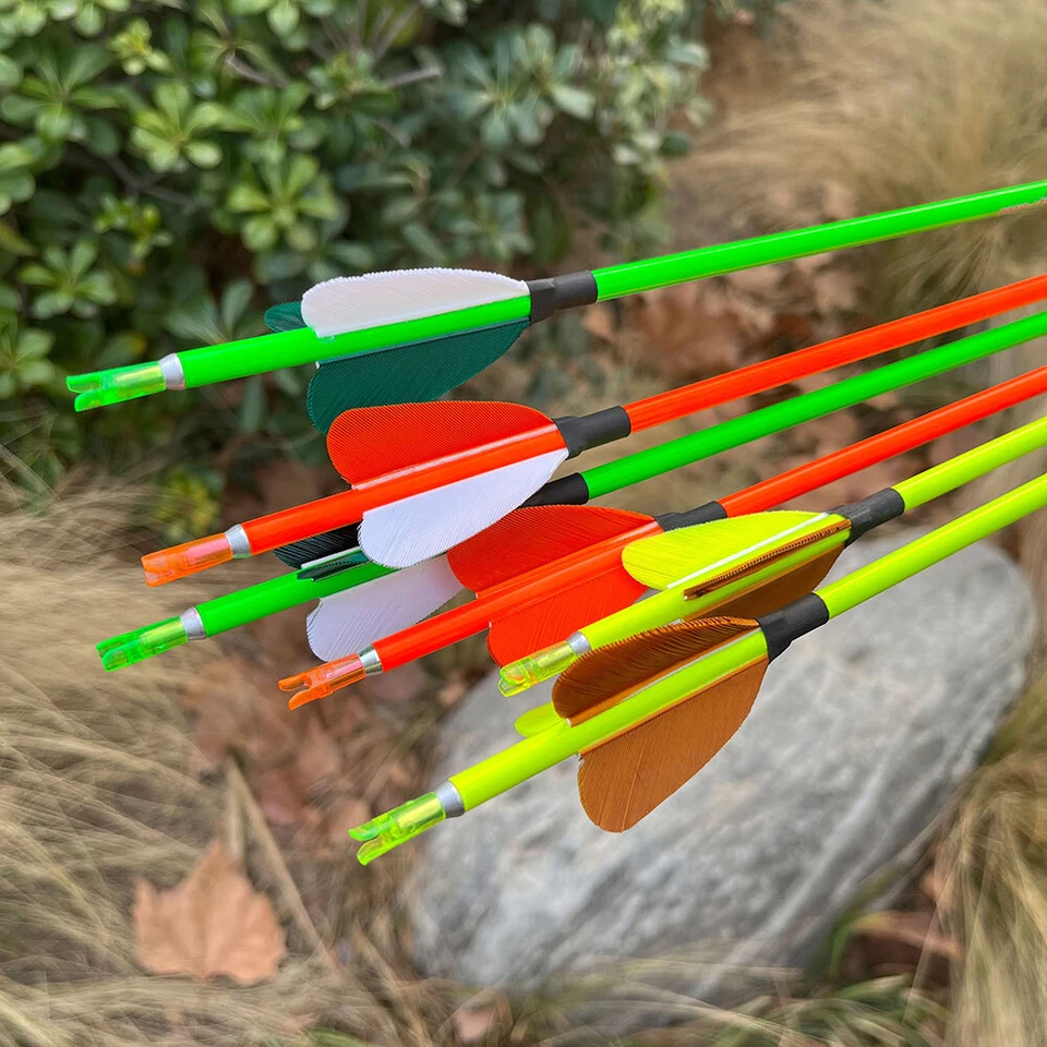 6/12 32'' Archery Arrow Pure Carbon SP400-1000 Feathers ID4.2mm Shooting Target - Image 3 of 4