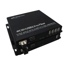 4K HDMI @30Hz & 4 Ports USB 2.0 Hub over 5 Km SMF for Touch Screen to Control PC