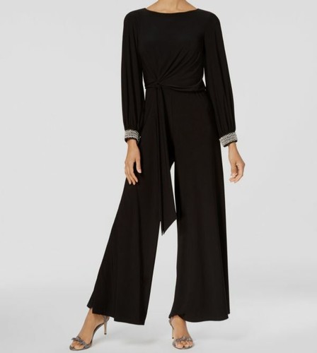 $99 MSK Women's Black Solid Rhinestone 
