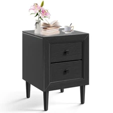 2Drawers Nightstand End Side Bedside Table Living Room w/Elaborate Craftsmanship