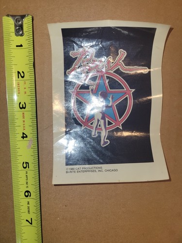 Vintage 1980 Rush Starman Rock Band Mini Poster Sticker Decal allready peeled - Picture 2 of 3