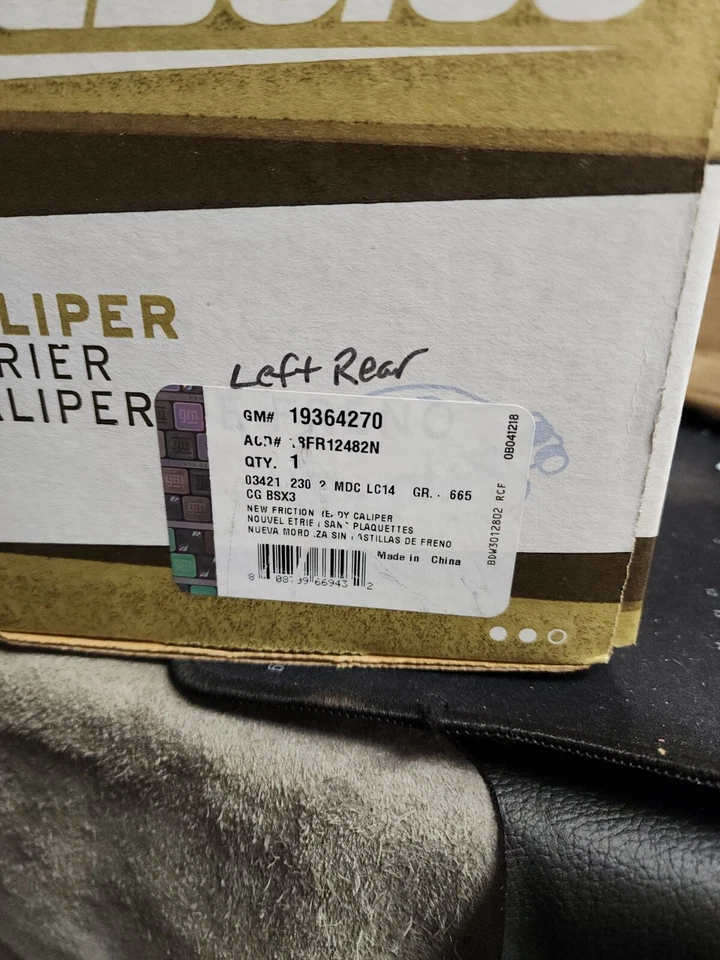 Rear Brake Caliper Drivers Side For 2011 Lexus RX350 3.5L V6 #18FR12482N  New - Image 2 of 4