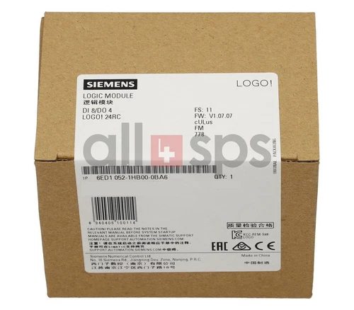 LOGO! 24RC, LOGIC MODULE, 6ED1052-1HB00-0BA6 (NS)