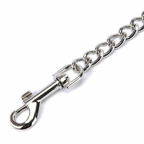 Stainless iron Double Chain Dog Lead Pet Clip Leash Coupler Duty 2 Way - Picture 5 of 5