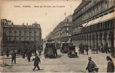 CPA PARIS 1. Rue de Rivoli im Louvre (997294)
