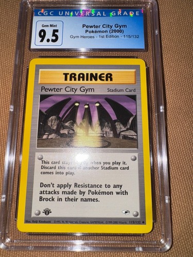 Pewter City Gym (1st Edition) graded CGC 9.5 for sale on eBay