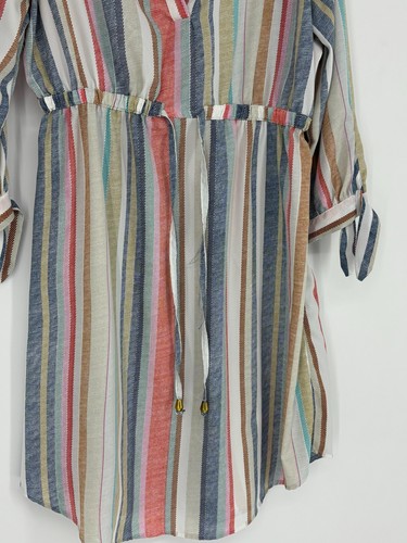 Abito Camicia Donna Hint of Blush Multicolore Righe Maniche Lunghe Taglia S - Foto 5 di 10