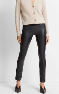 calça legging couro sintético