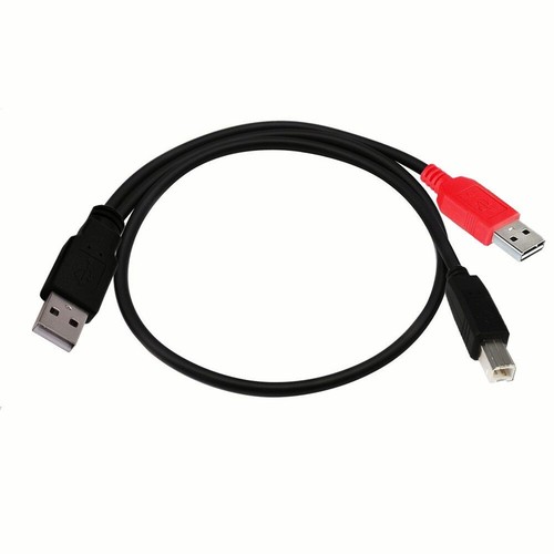 Dual USB 2.0 A Male to B Male Y Splitter Cable for Printer Scanner External HDD - Picture 5 of 5