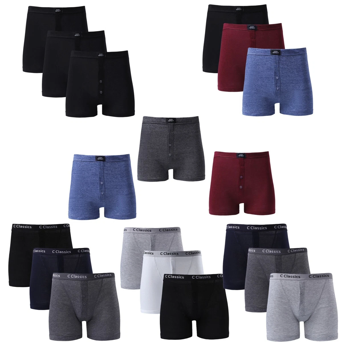Plain boxer shorts clearance