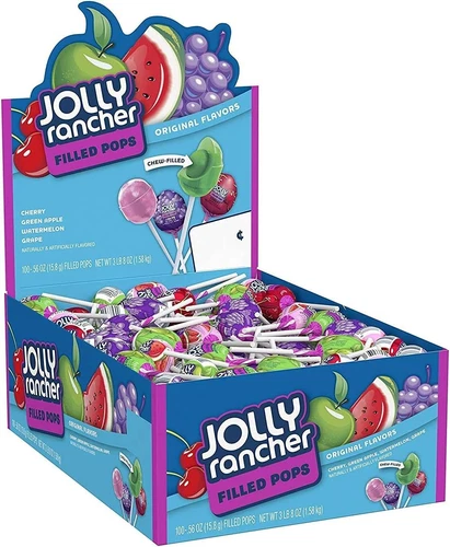 Jolly Rancher Filled Pops Assorted Flavours - Box of 50