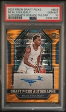 PSA 10 -  BILAL COULIBALY #/49 Auto - 2023 Prizm DP Autograph RC - ORANGE PULSAR