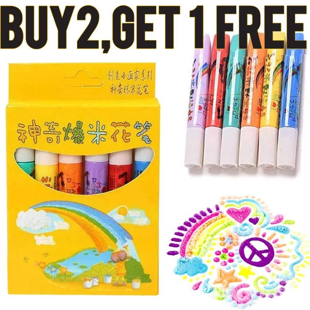 DIY Bubble Popcorn Drawing Pens,Magic Puffy Pens,Magic Popcorn Color Paint Pens, popcorn pen - Vimarsana News