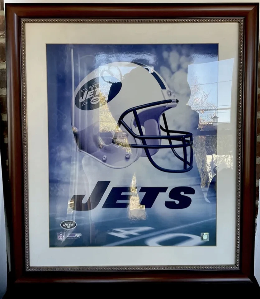 Pôster emblema emoldurado New York Jets 29 X 33 bar/man cave - Imagem 3 de 4