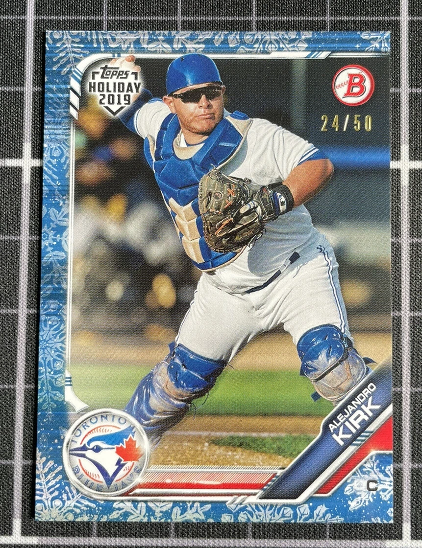 2019 Bowman Topps Holiday Alejandro Kirk #THAK Blue Snowflake