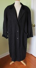 Vintage Lady Suzette Coat Maxi Rockabilly Retro Wool Blend Velvet LARGE or XL
