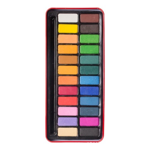 Juego de pigmentos multicolor acuarela maciza conjunto de pintura caja de metal escuela - Imagen 9 de 16