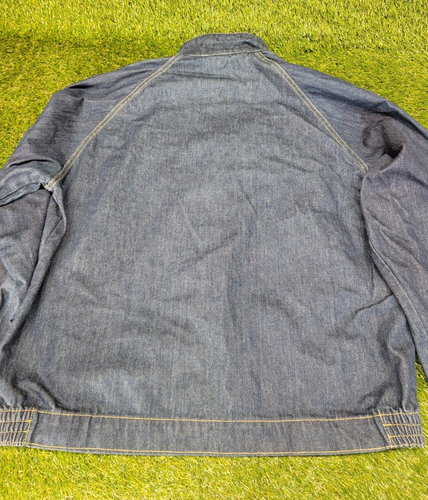 VTG Swingster Vigortone Racer Bomber Blue Jean Denim Jacket Cotton USA L - Picture 15 of 21