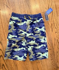 NWT Nautica Boy s Camo Swim Trunks Shorts Size Large 14/16