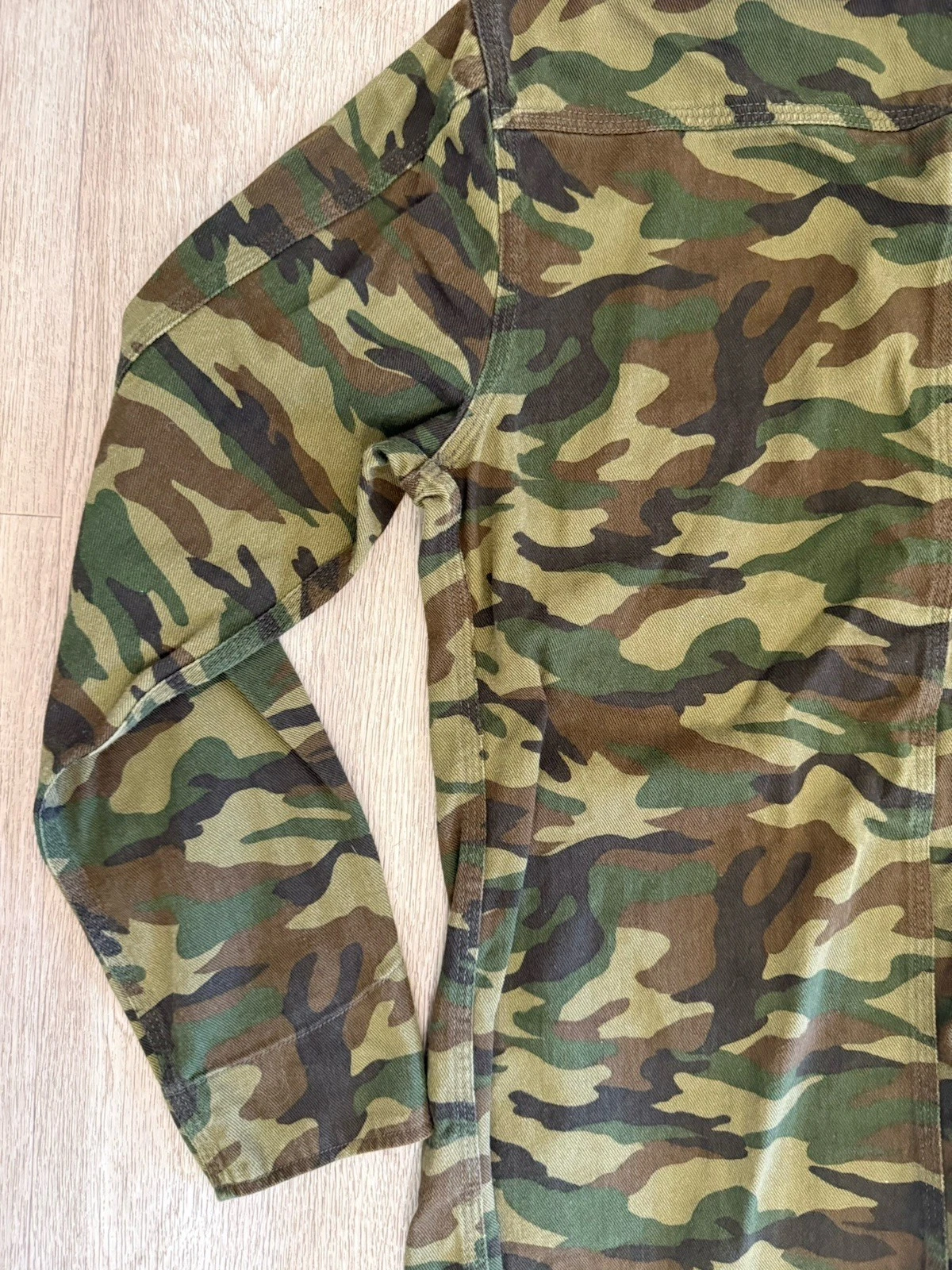Hiroshi Kato The Vice Camouflage Chore Jacket Green Black Shacket Men M - product detail image 6