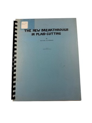 New Breakthrough in Plaid Cutting Michael Silverman 1990 Textile Design Manual