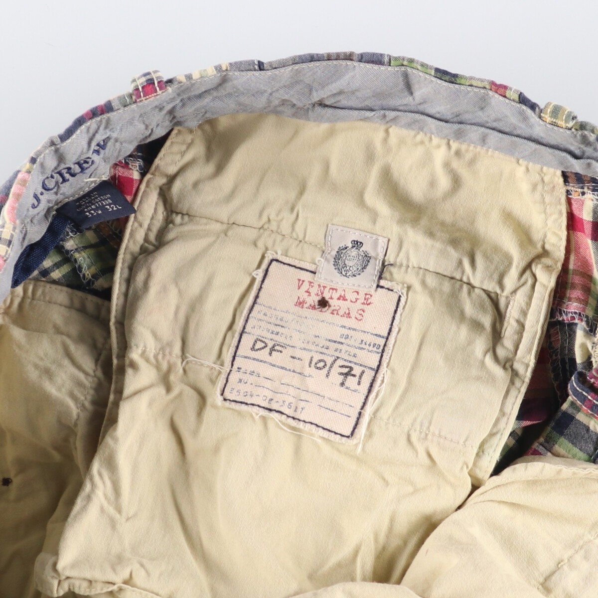 Vintage J.Crew Check Pattern Patchwork Cotton Sla… - image 4