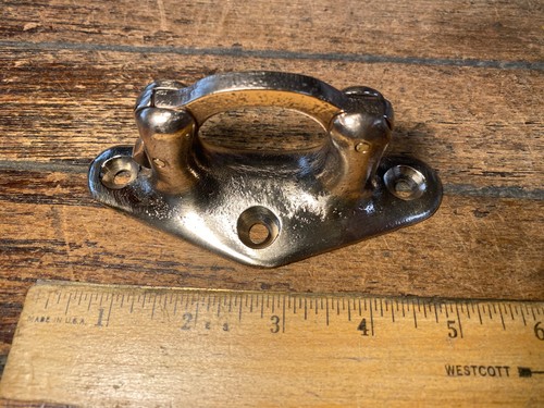 (ONE ONLY) CAST POLISHED BRONZE OPENING CHOCK 5" LONG
