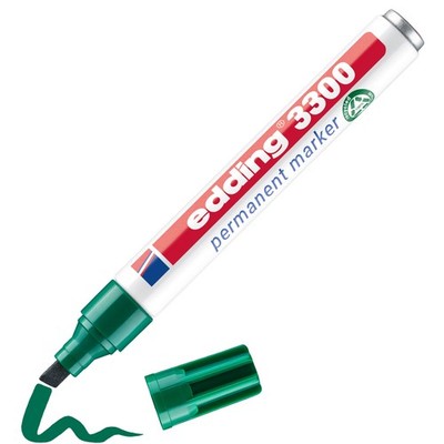 edding 3300 Permanentmarker grün Permanent Marker Stift wasserfest 1-5mm Keil