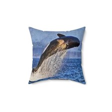 Whale 'Leviathan' Spun Polyester Throw Pillow