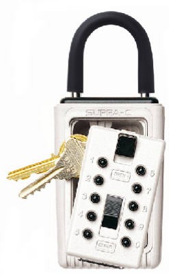 Spare Key KeySafe Lockbox, Hanging Shackle, Push Button Access - 001000