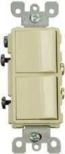 Leviton 5634-I 15 Amp, 120/277 Volt, Decora Single-Pole, AC Combination...