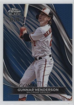 2024 Topps Chrome Black Blue Refractor 22/75 Gunnar Henderson #5 7xr