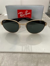 Ray-Ban Chromance Polarized Sunglass RB3766 Gold Metal Frame/Grey Lenses-NEW