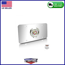 Au-tomotive Gold Cadillac Front License Plate Frame Logo On Mirror Stainless