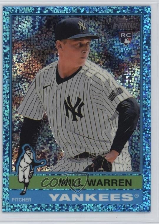 2025 Topps Heritage Chrome Light Blue Sparkle Refractor Will Warren #281 0s22