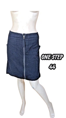One Step Taille 44 Superbe jupe noire rayures grises - Photo 1/4