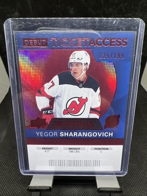 2021-22 Upper Deck Credentials - 2020-21 Debut Ticket Access Yegor Sharangovich