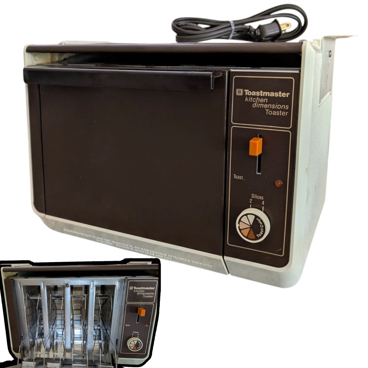 CLEANED Vtg Toastmaster Under Cabinet 4 Slice Toaster 785