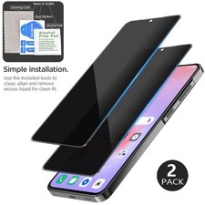 2 Privacy Tempered Glass Screen Protector For Samsung Galaxy A27 A37 A36 A56 A57