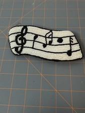 Beaded Music Notes zippered coin purse Piano ...